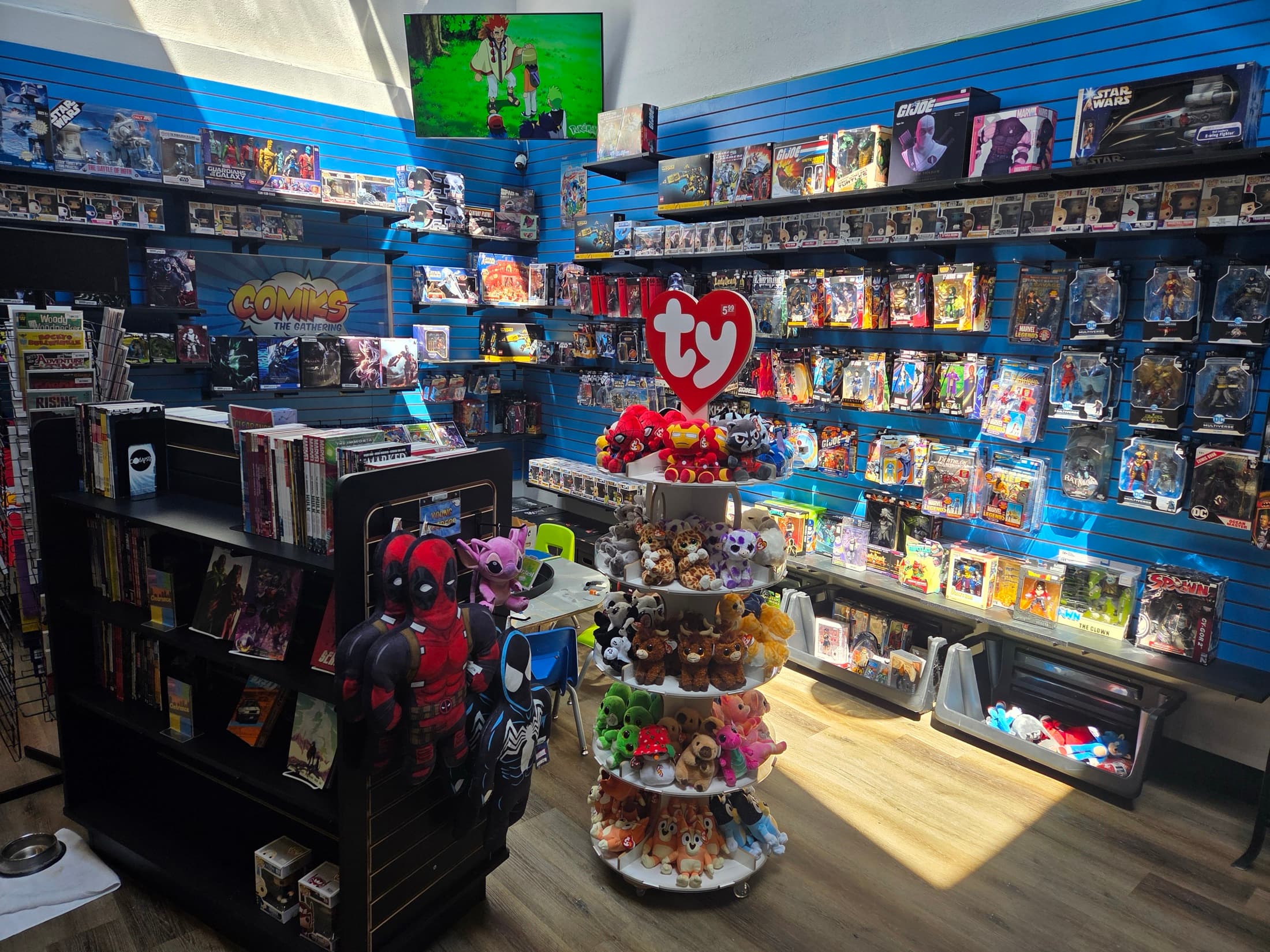 Collectibles and boxed toys at Comiks The Gathering